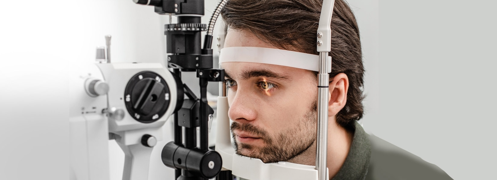 young man during eye exam in Oak Lawn